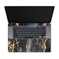 Macbook pro 16'' (touch bar,2019) black gold fusion art skin | wrapitskin
