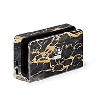 Nintendo switch oled black gold fusion art skin | wrapitskin