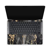 Macbook pro 14'' (2021) black gold fusion art skin | wrapitskin