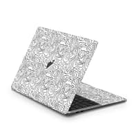 Macbook pro 13” touch bar 2018 white contour skin | wrapitskin