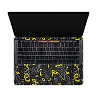 Macbook pro 13” touch bar 2018 yellow grooves skin | wrapitskin