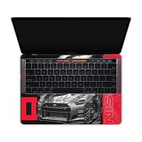 Macbook pro 13'' (touch bar,2018) gtr blackline 3d skin | wrapitskin