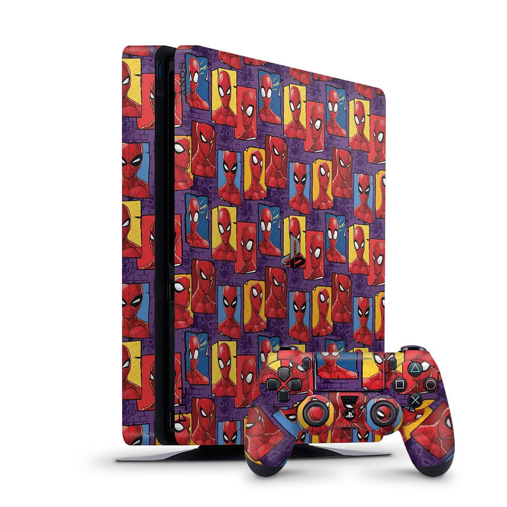 Playstation 4 slim spidey's world skin wrapitskin
