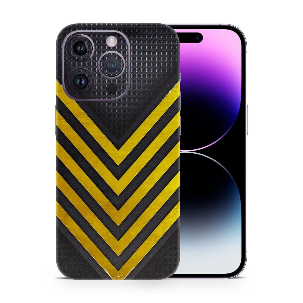 Iphone 14 pro max arrows yellow 3d skin wrapitskin
