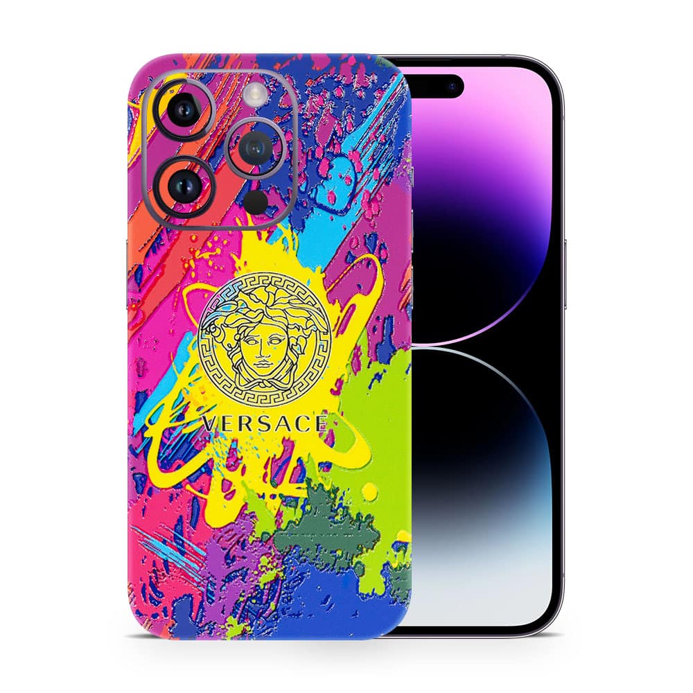 Iphone 14 pro max versace colorful 3d skin wrapitskin
