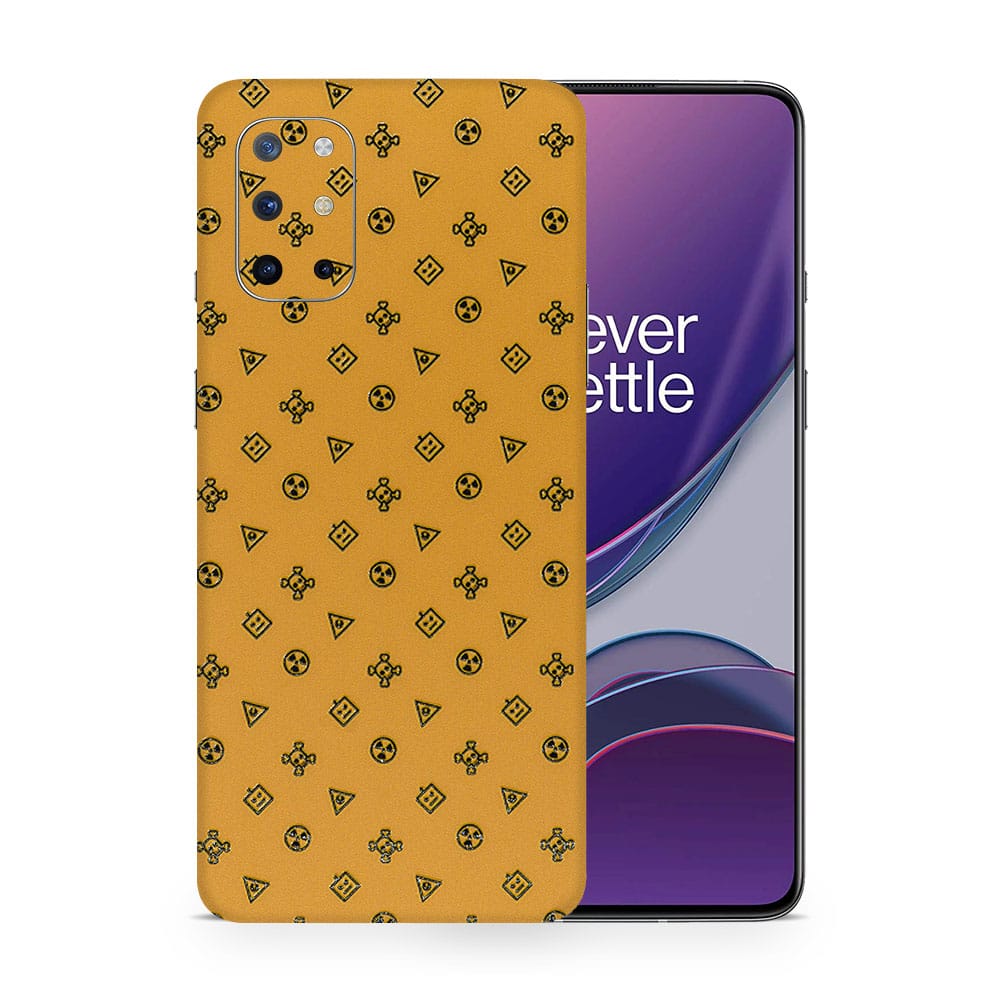 Oneplus 8t yellow danger 3d skin wrapitskin