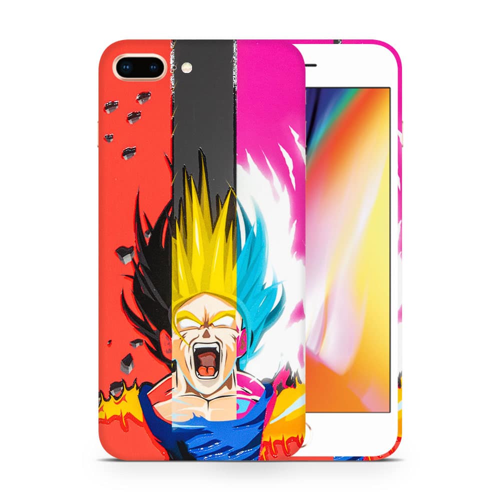 Iphone 8 plus angry goku 3d skin wrapitskin