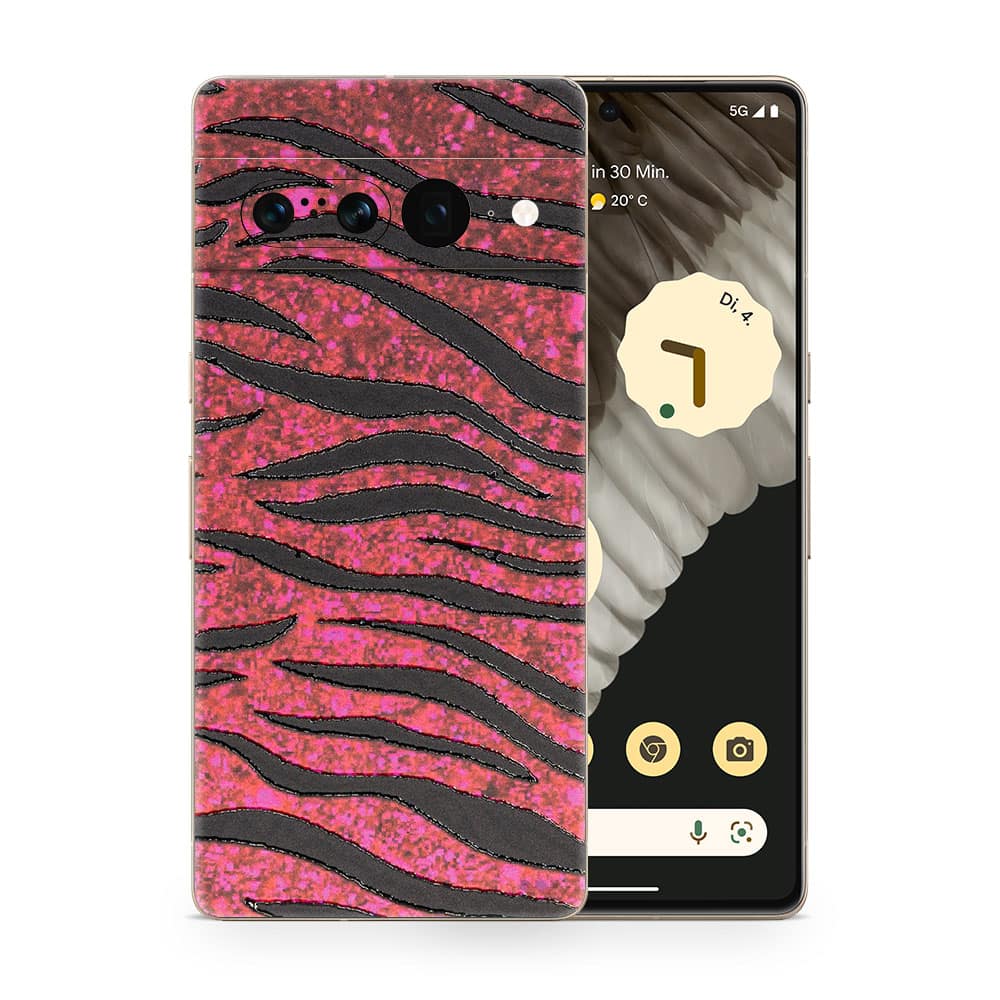 Pixel 7 pro red zebra 3d skin wrapitskin