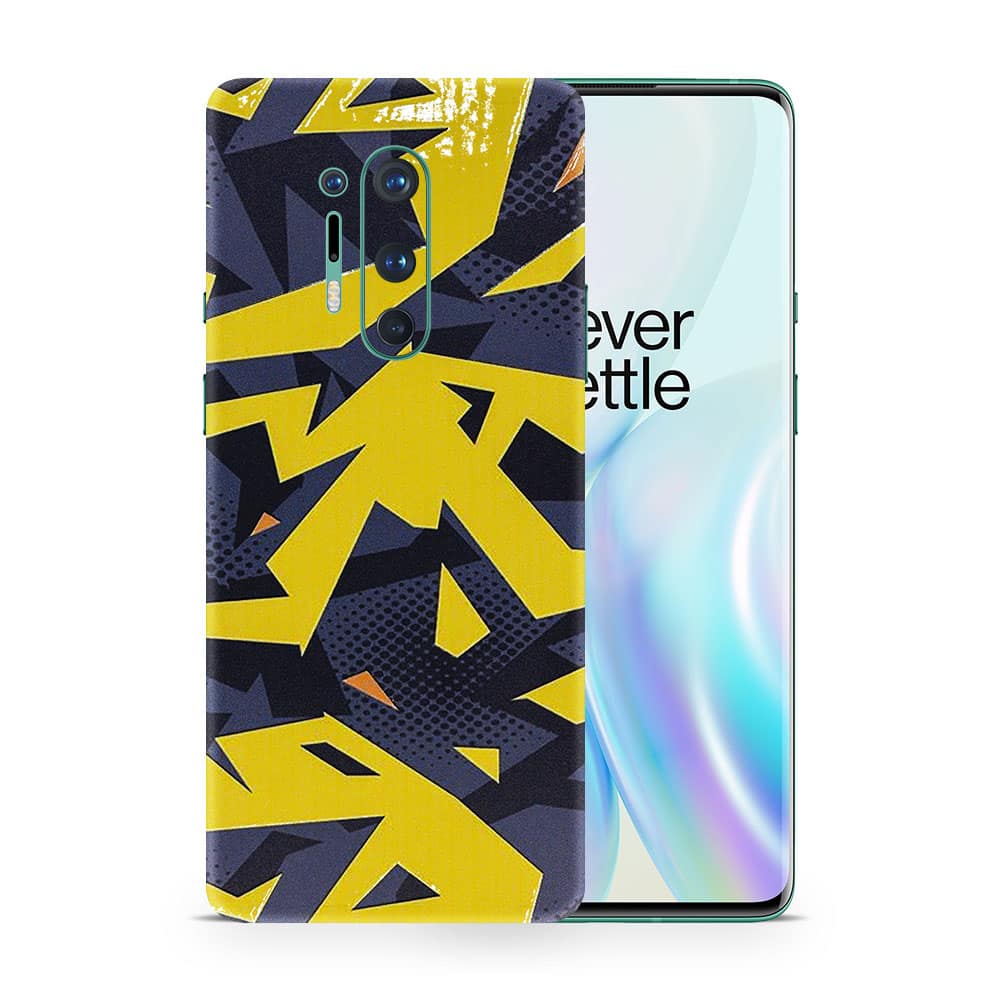 Oneplus 8 pro abstract yellow 3d skin wrapitskin