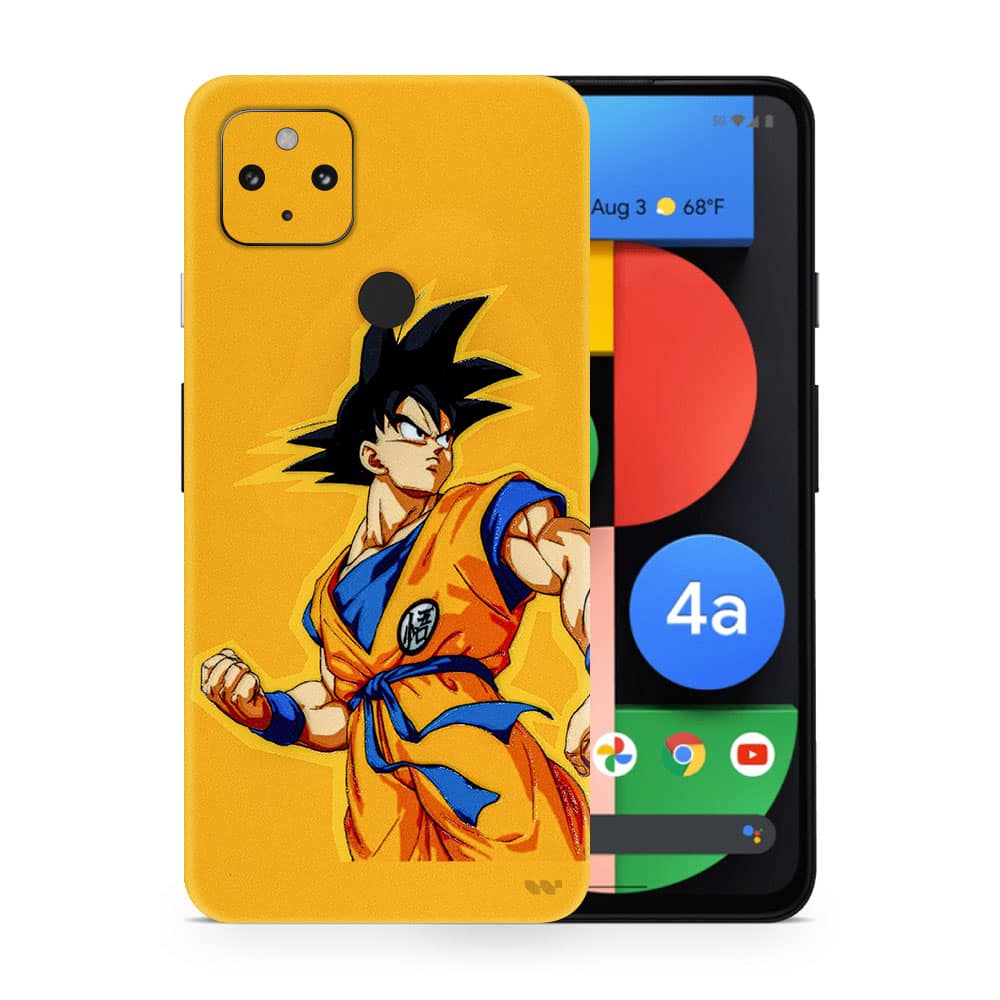 Pixel 4a 5g goku yellow 3d skin wrapitskin