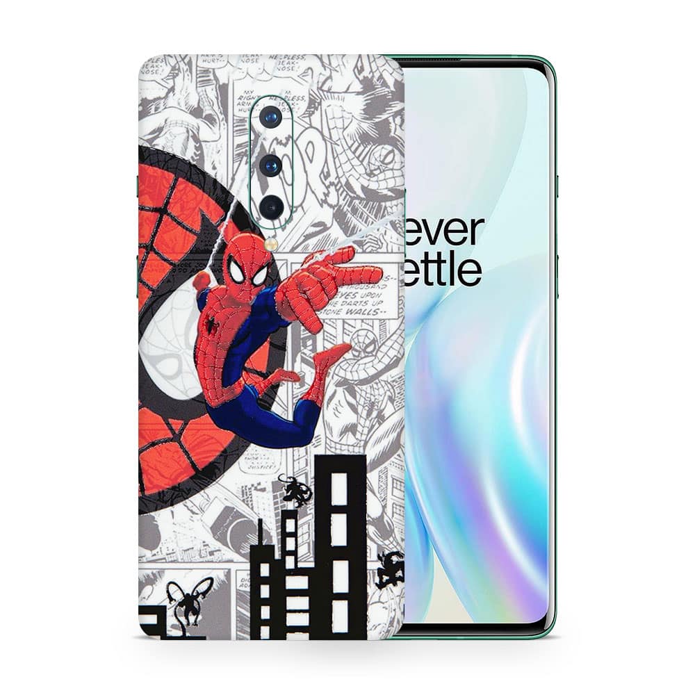 Oneplus 8 uw 5g spiderman comic 3d skin wrapitskin