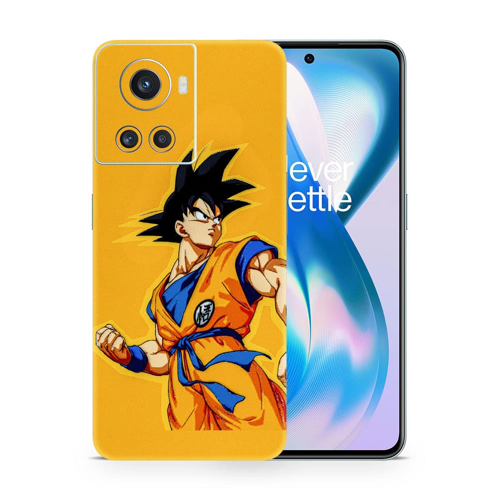 Oneplus 10r goku yellow 3d skin wrapitskin