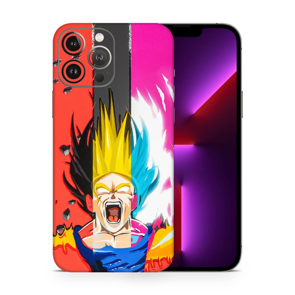 Iphone 13 pro angry goku 3d skin wrapitskin