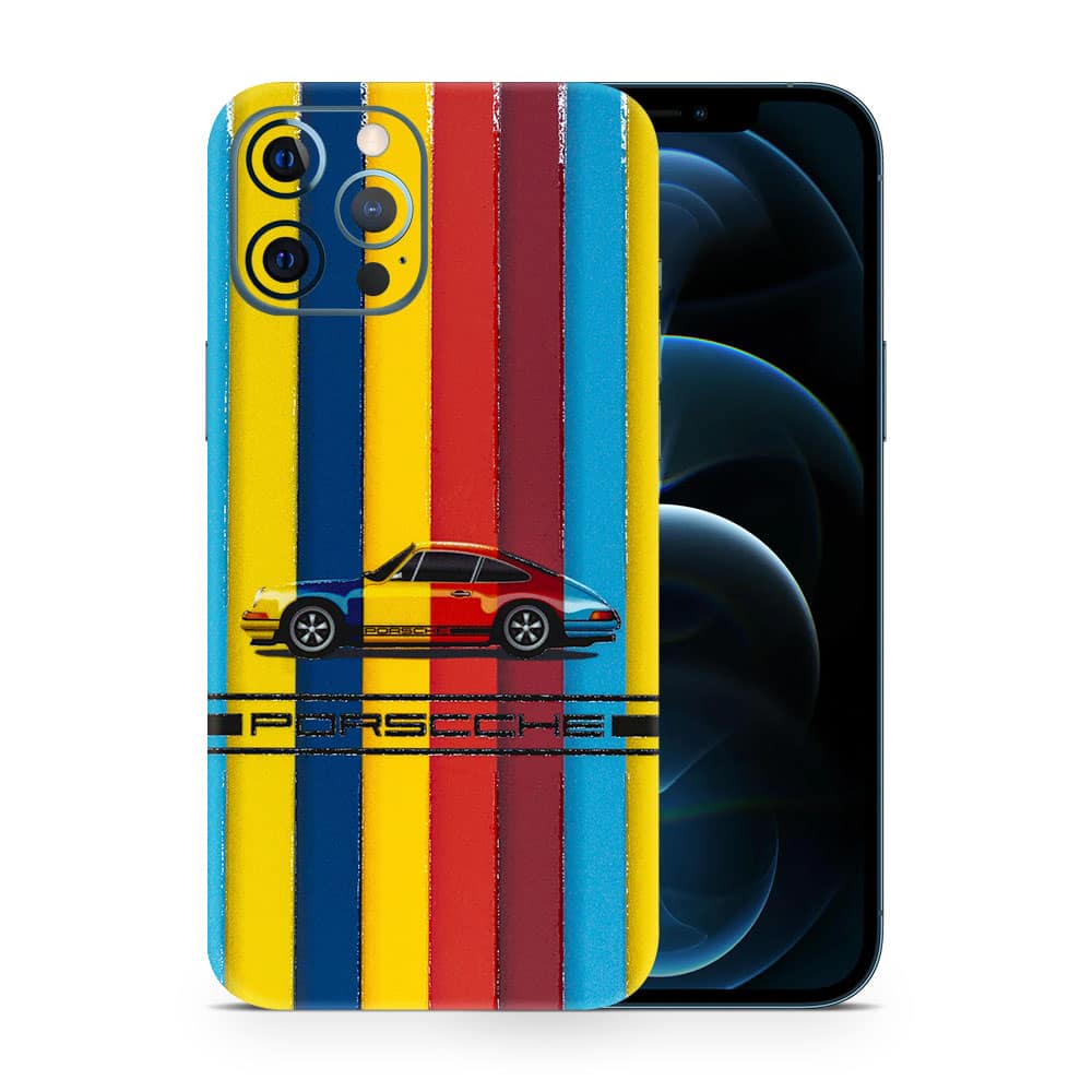 Iphone 12 pro max porsche multicolor 3d skin wrapitskin