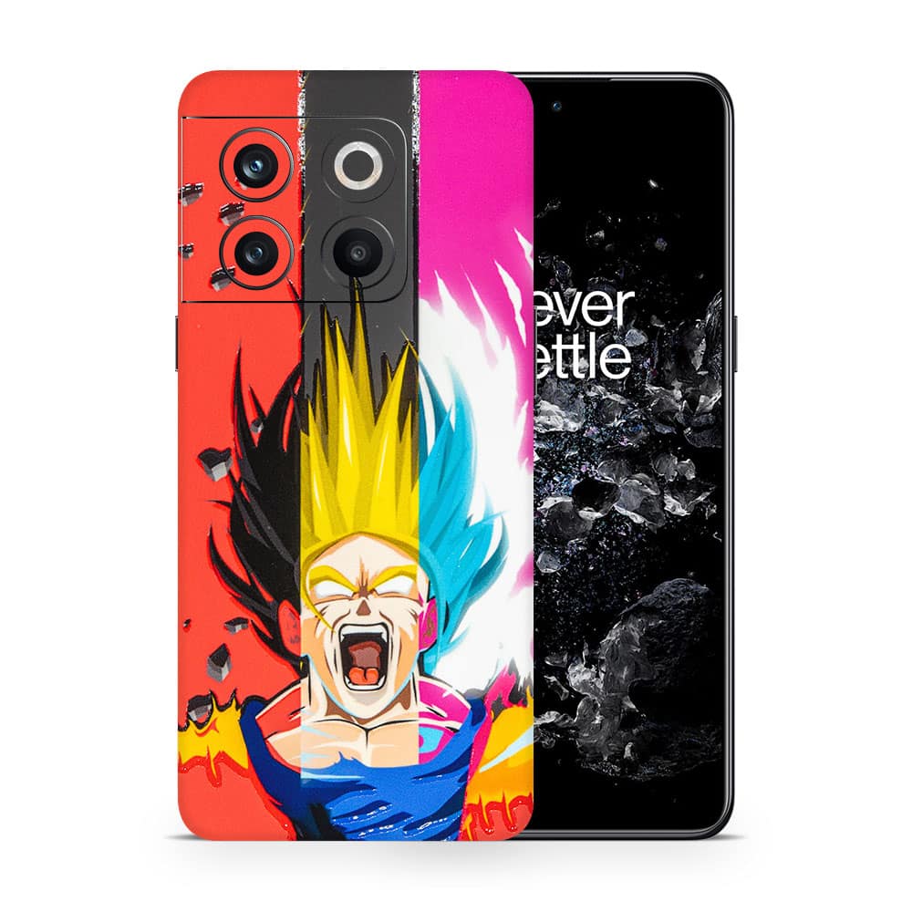 Oneplus 10t angry goku 3d skin wrapitskin