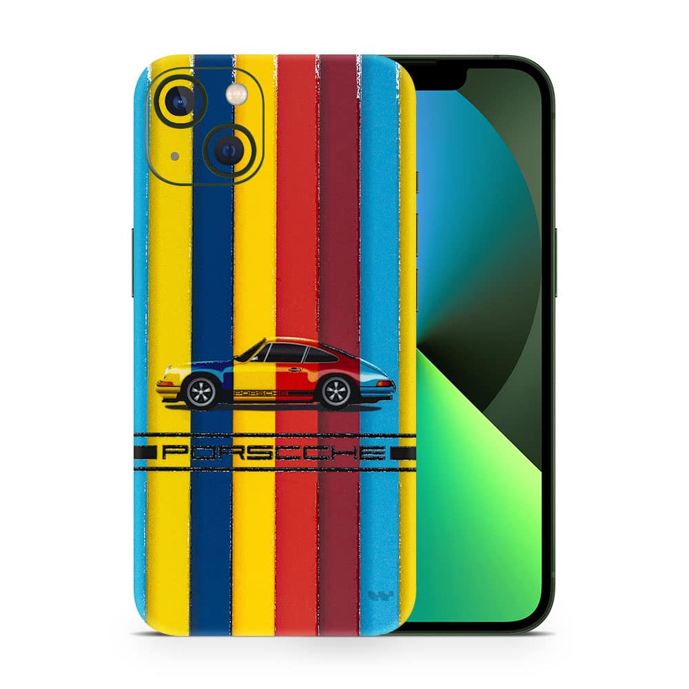 Iphone 13 porsche multicolor 3d skin wrapitskin