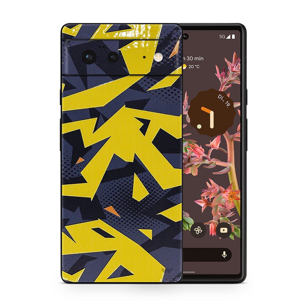 Pixel 6 abstract yellow 3d skin wrapitskin