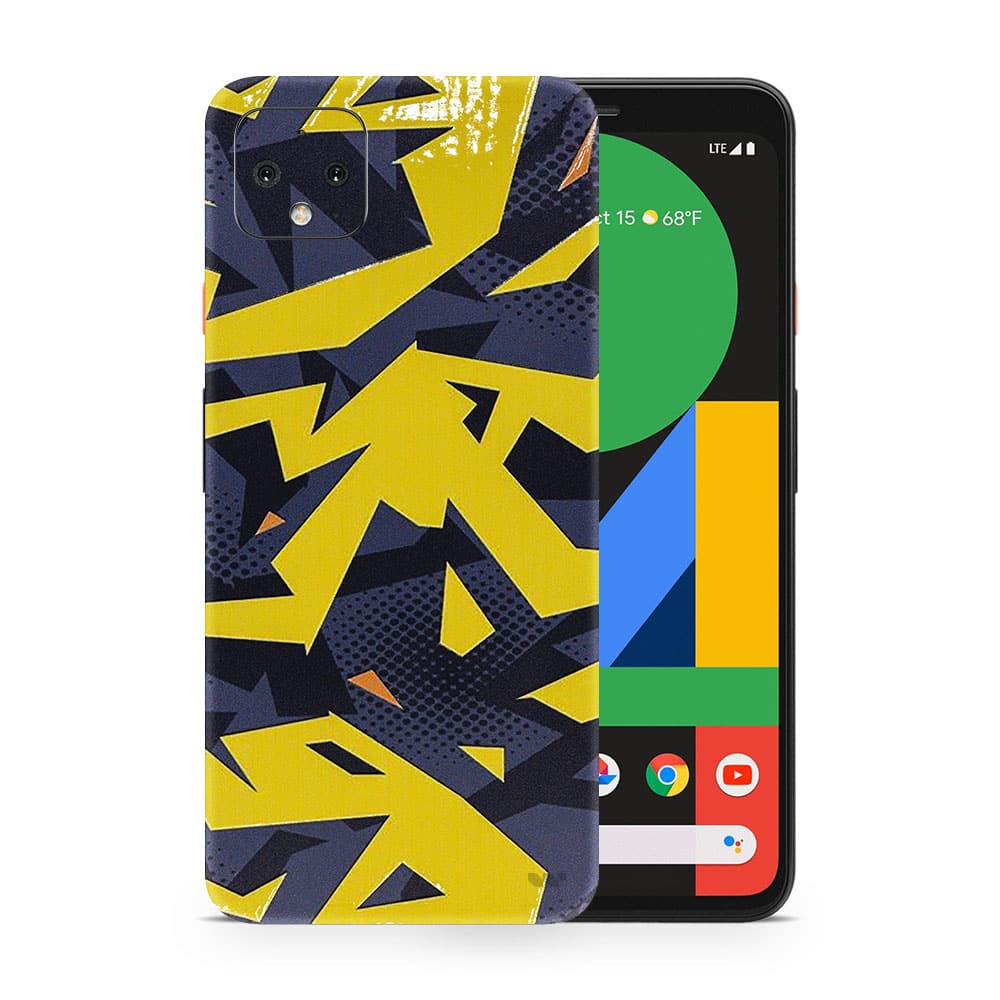 Pixel 4 xl abstract yellow 3d skin wrapitskin