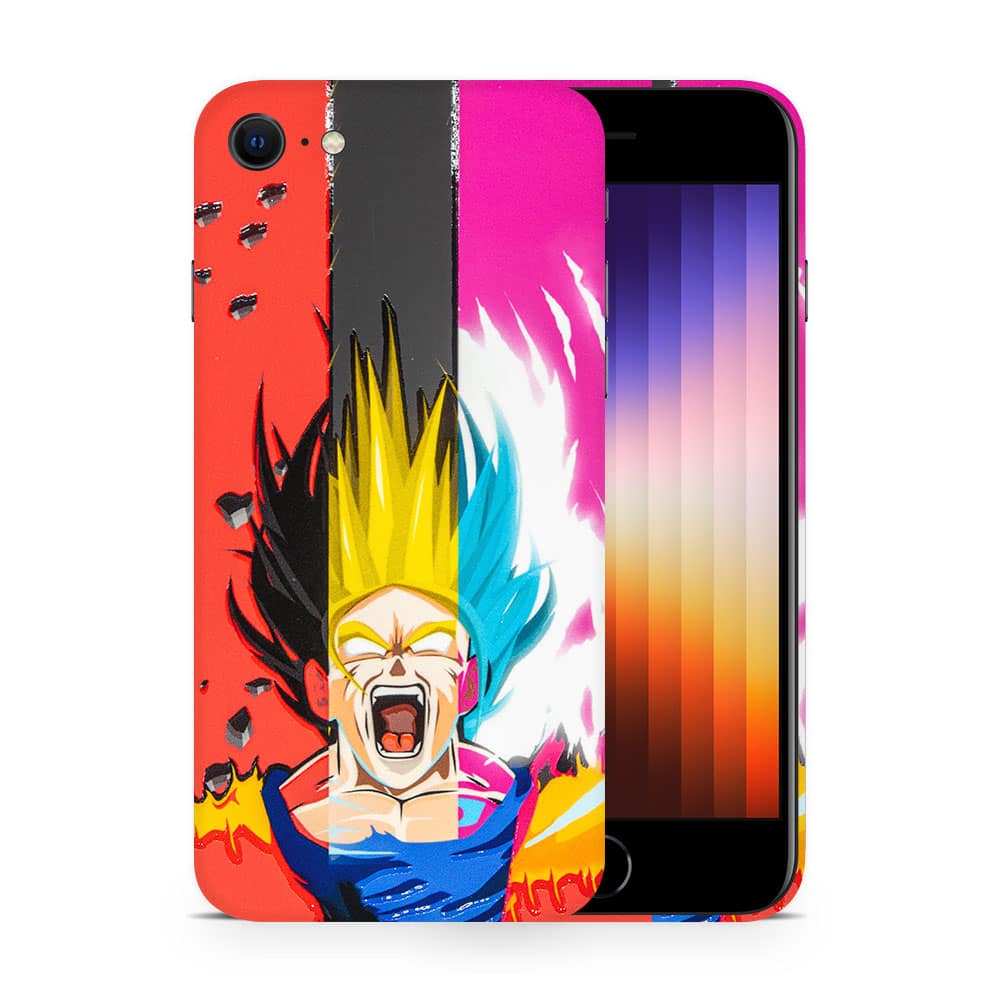 Iphone se 2022 angry goku 3d skin wrapitskin