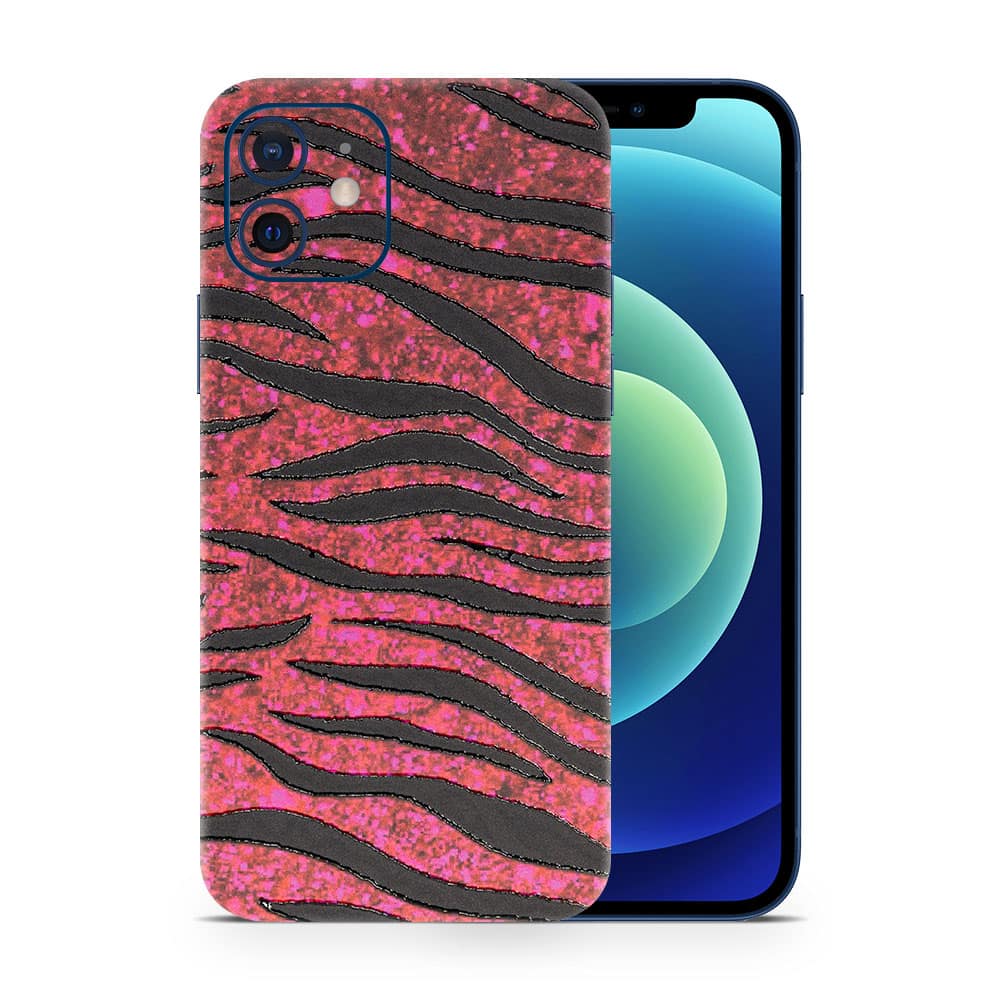 Iphone 12 red zebra 3d skin wrapitskin