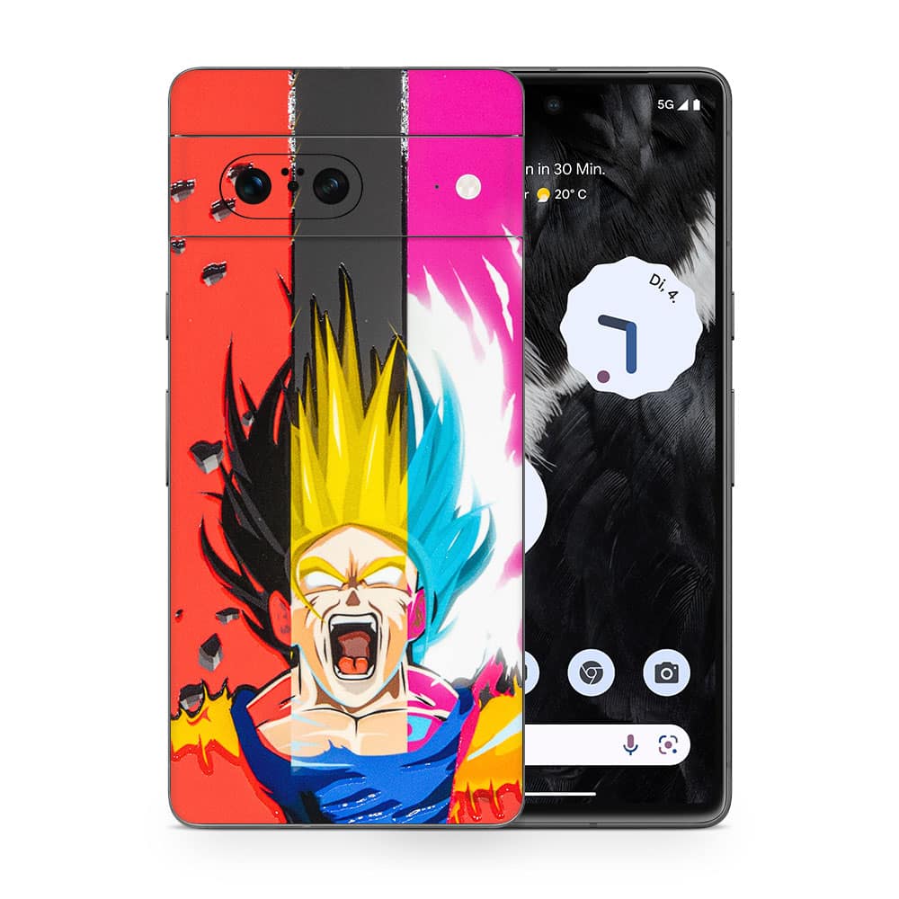 Pixel 7 angry goku 3d skin wrapitskin