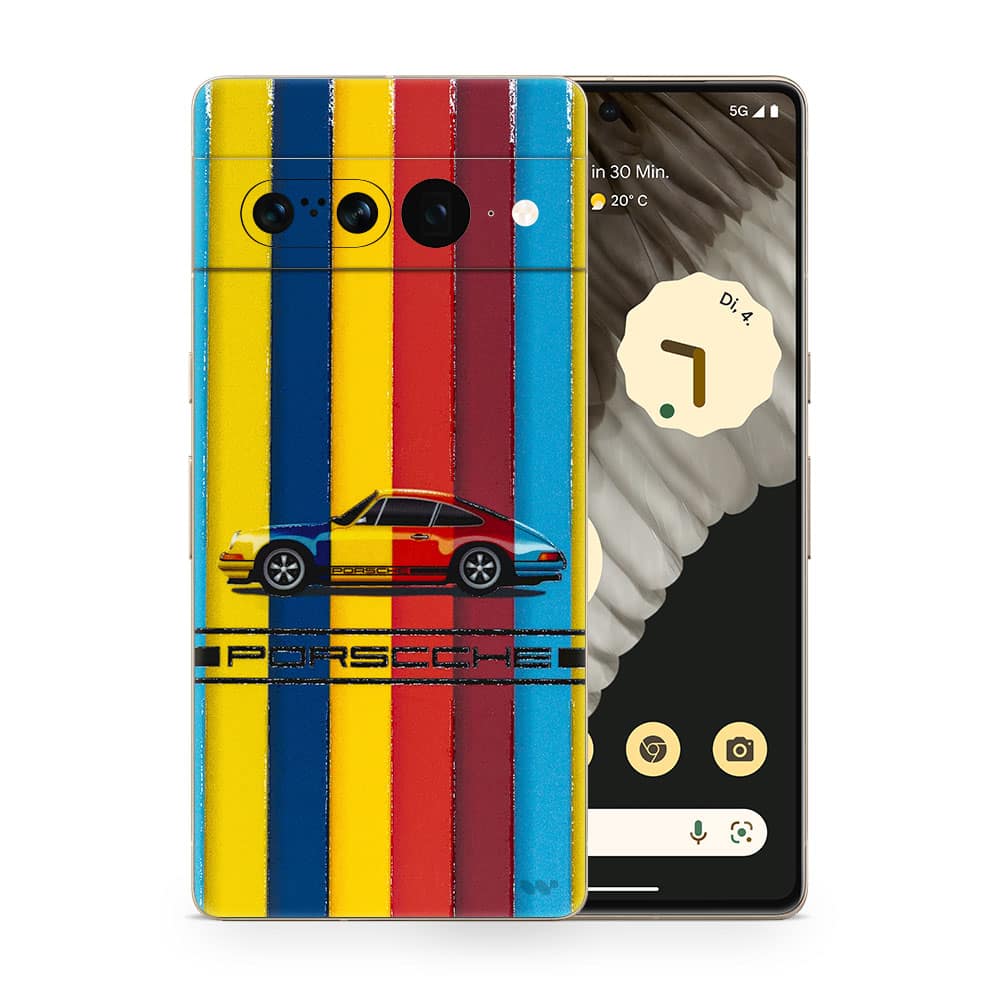 Pixel 7 pro porsche multicolor 3d skin wrapitskin