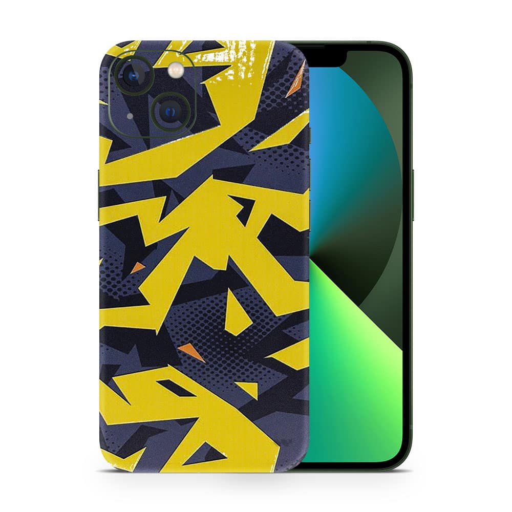 Iphone 13 mini abstract yellow 3d skin wrapitskin