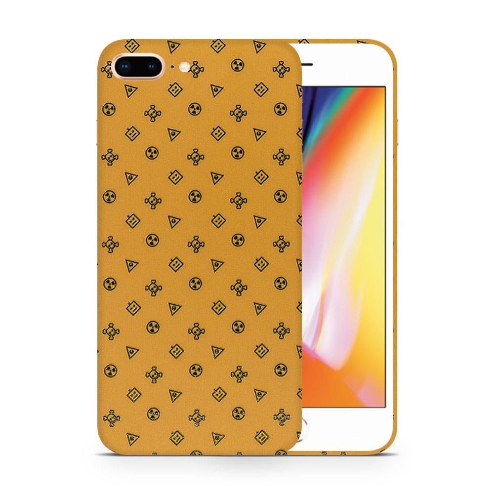 Iphone 8 plus yellow danger 3d skin wrapitskin