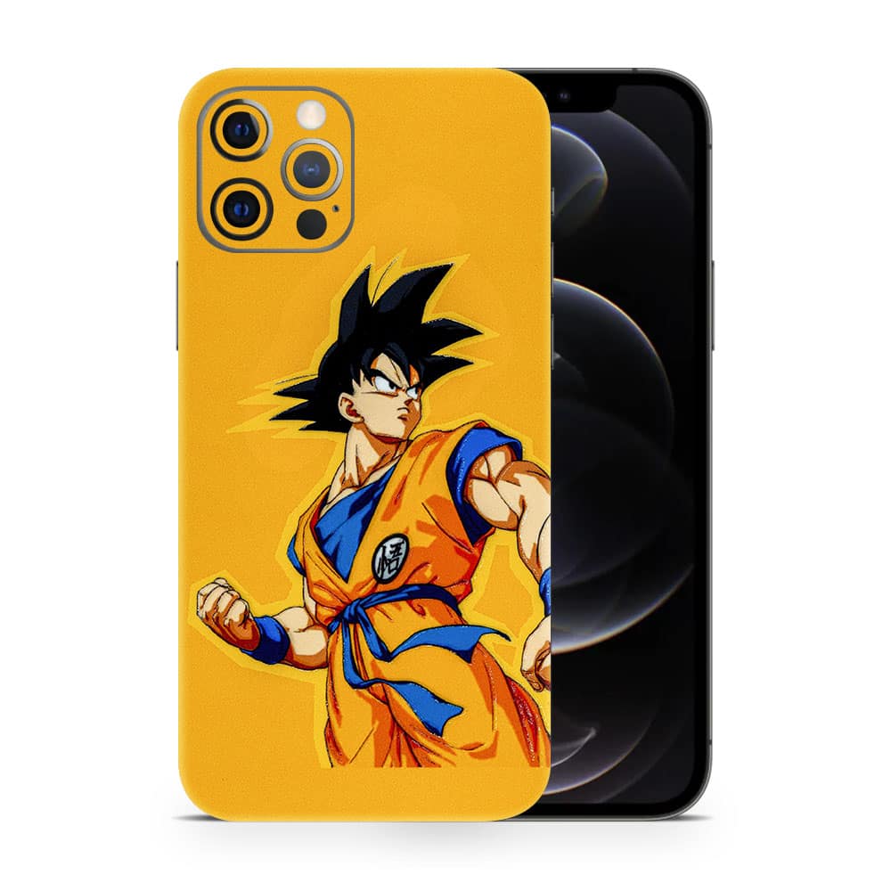Iphone 12 pro goku yellow 3d skin wrapitskin