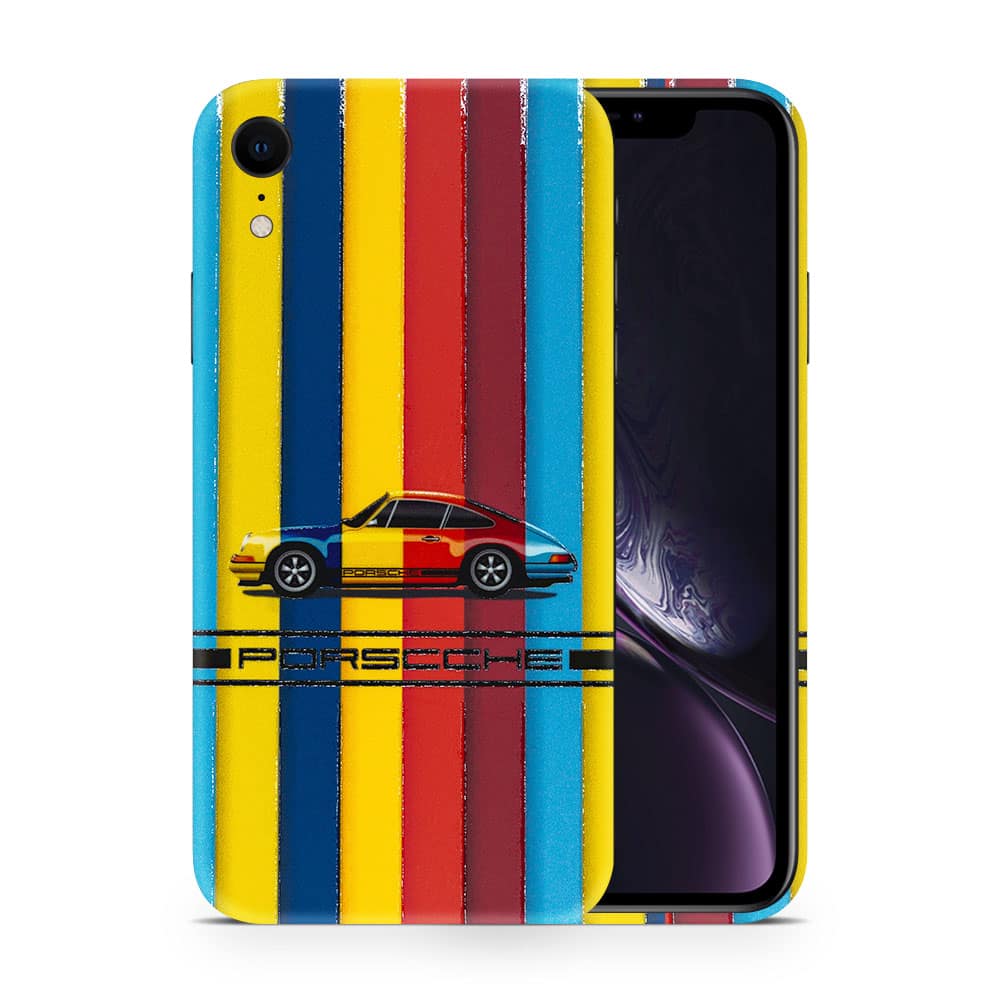 Iphone xr porsche multicolor 3d skin wrapitskin