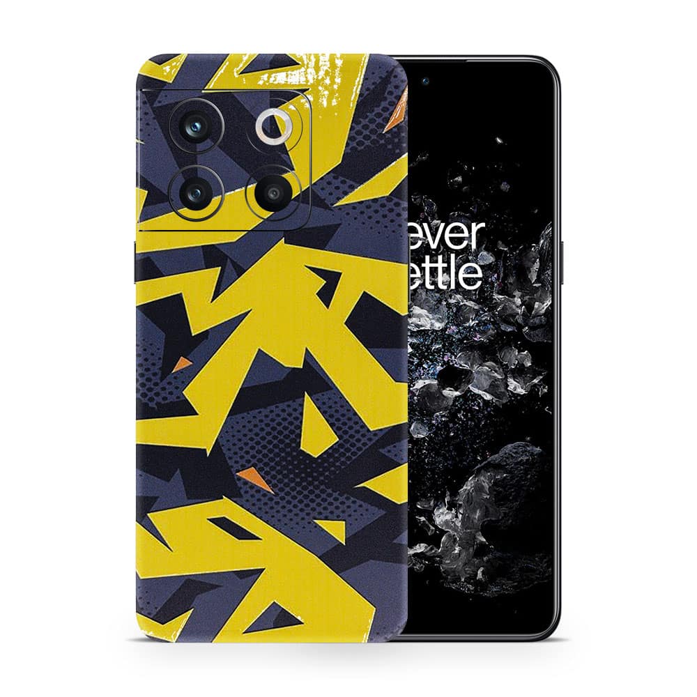 Oneplus 10t abstract yellow 3d skin wrapitskin