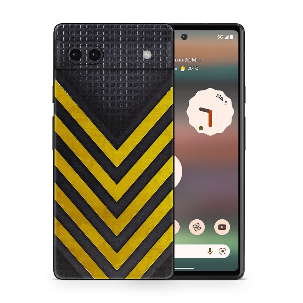 Pixel 6a arrows yellow 3d skin wrapitskin