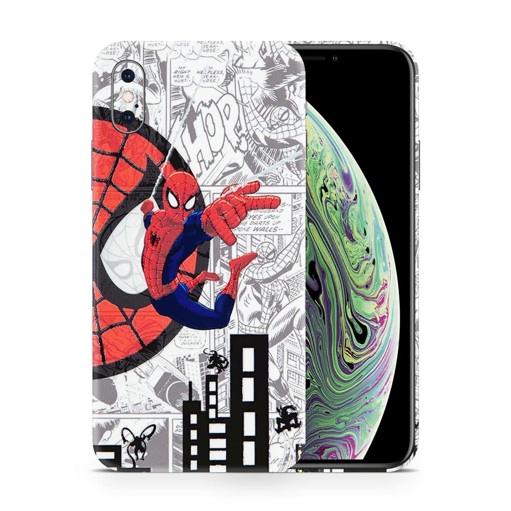 Iphone xs max spiderman comic 3d skin wrapitskin
