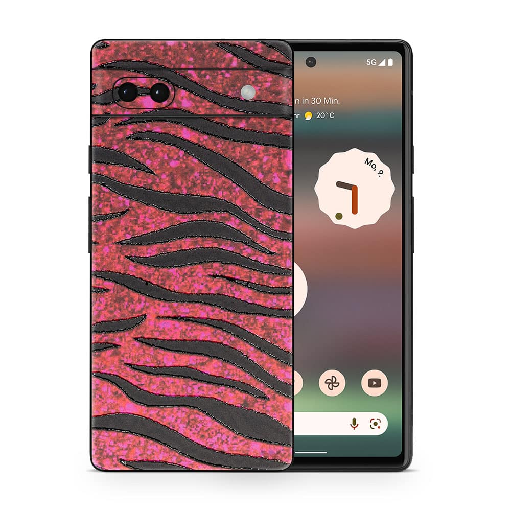 Pixel 6a red zebra 3d skin wrapitskin