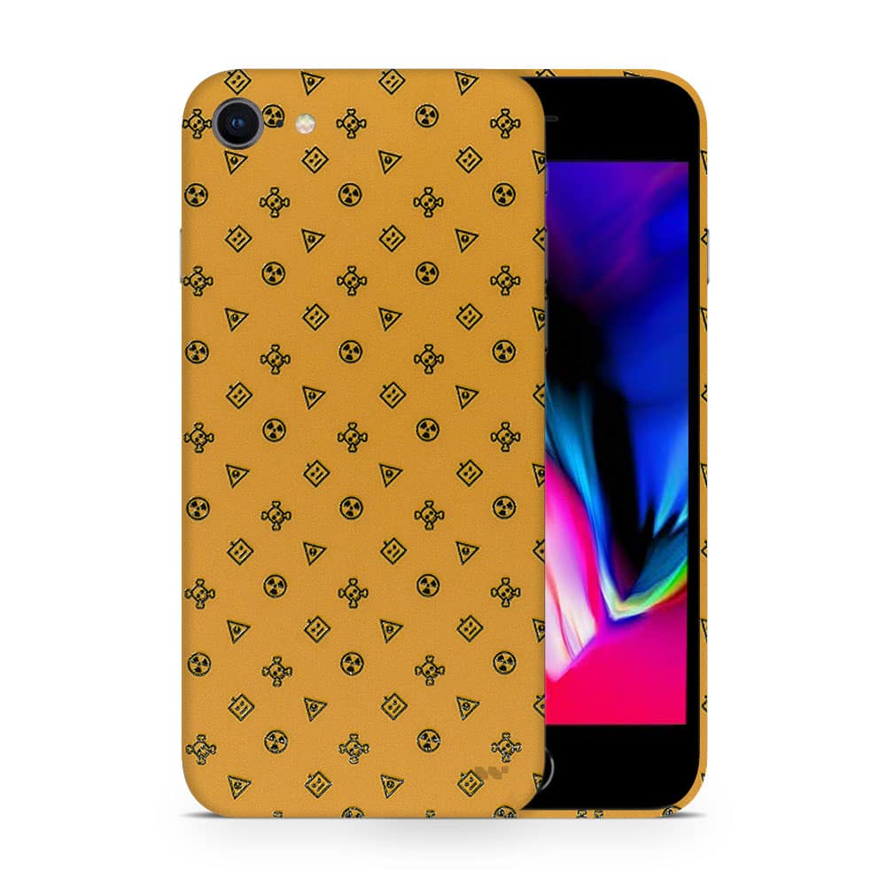 Iphone 8 yellow danger 3d skin wrapitskin