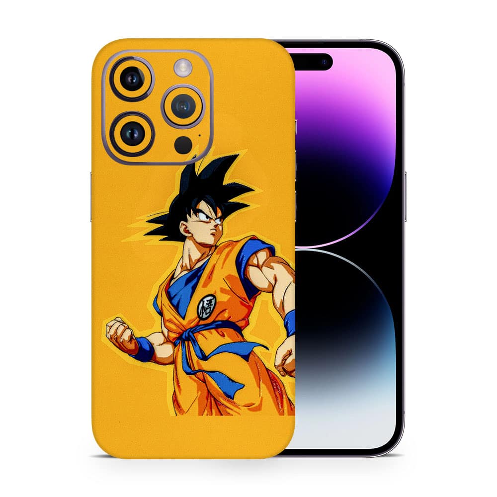 Iphone 14 pro goku yellow 3d skin wrapitskin