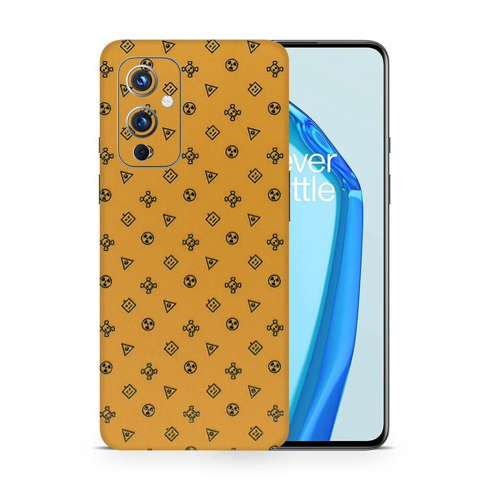 Oneplus 9 yellow danger 3d skin wrapitskin