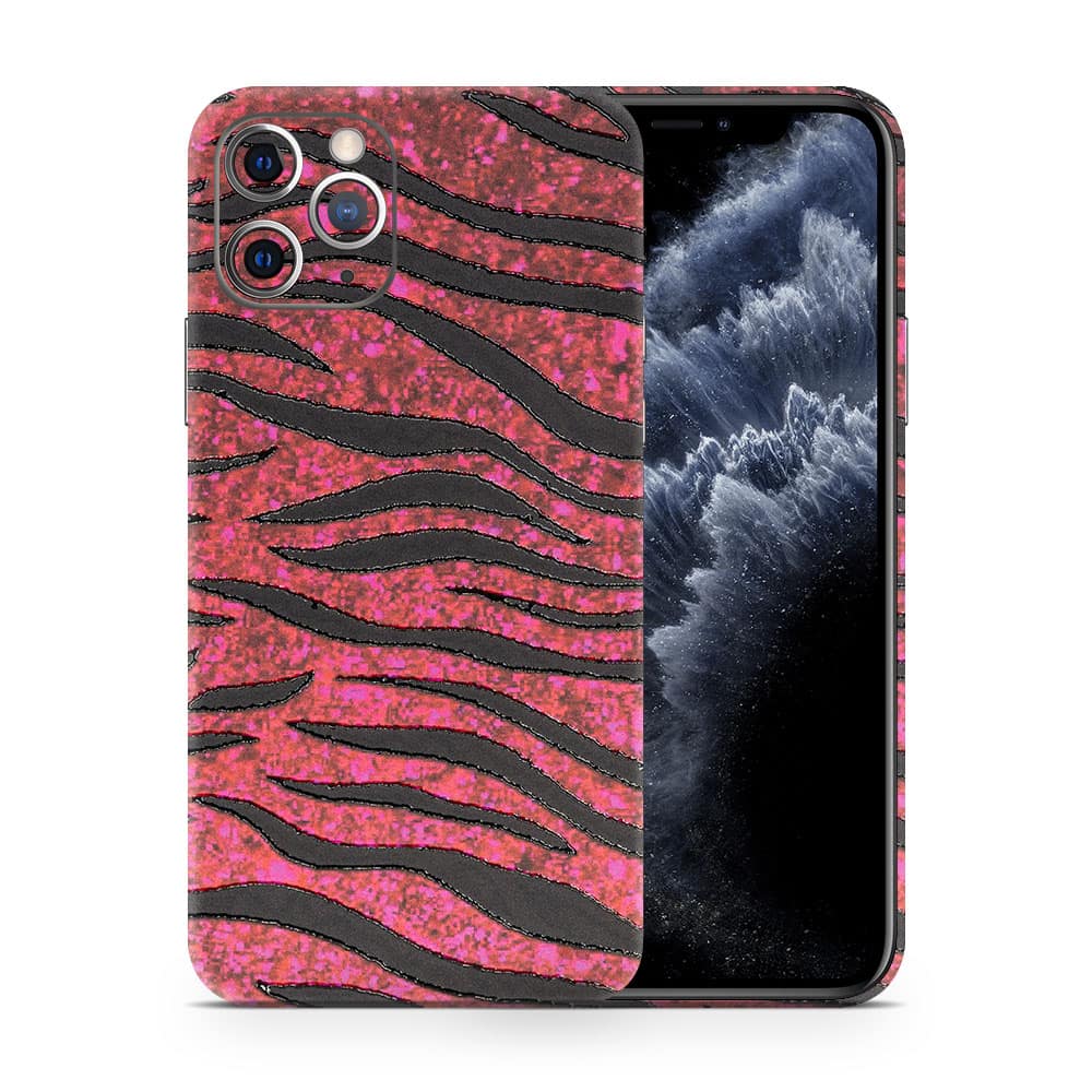 Iphone 11 pro red zebra 3d skin wrapitskin