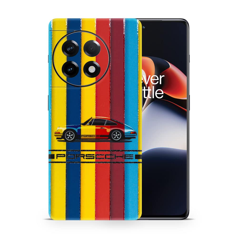 Oneplus 11r porsche multicolor 3d skin wrapitskin
