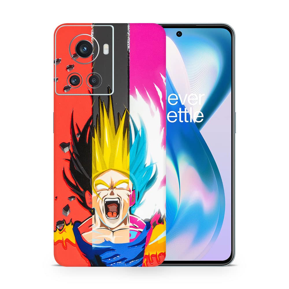 Oneplus 10r angry goku 3d skin wrapitskin