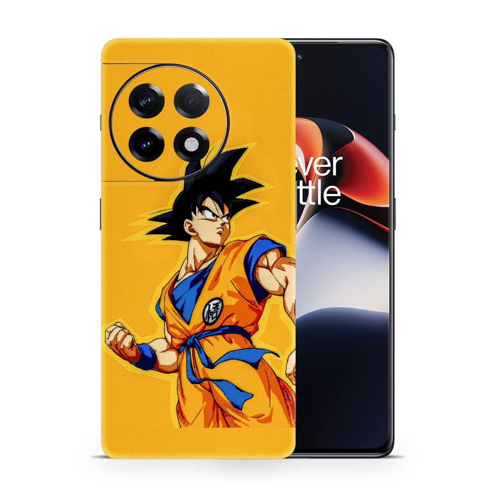 Oneplus 11r goku yellow 3d skin wrapitskin