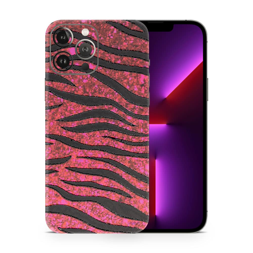 Iphone 13 pro max red zebra 3d skin wrapitskin