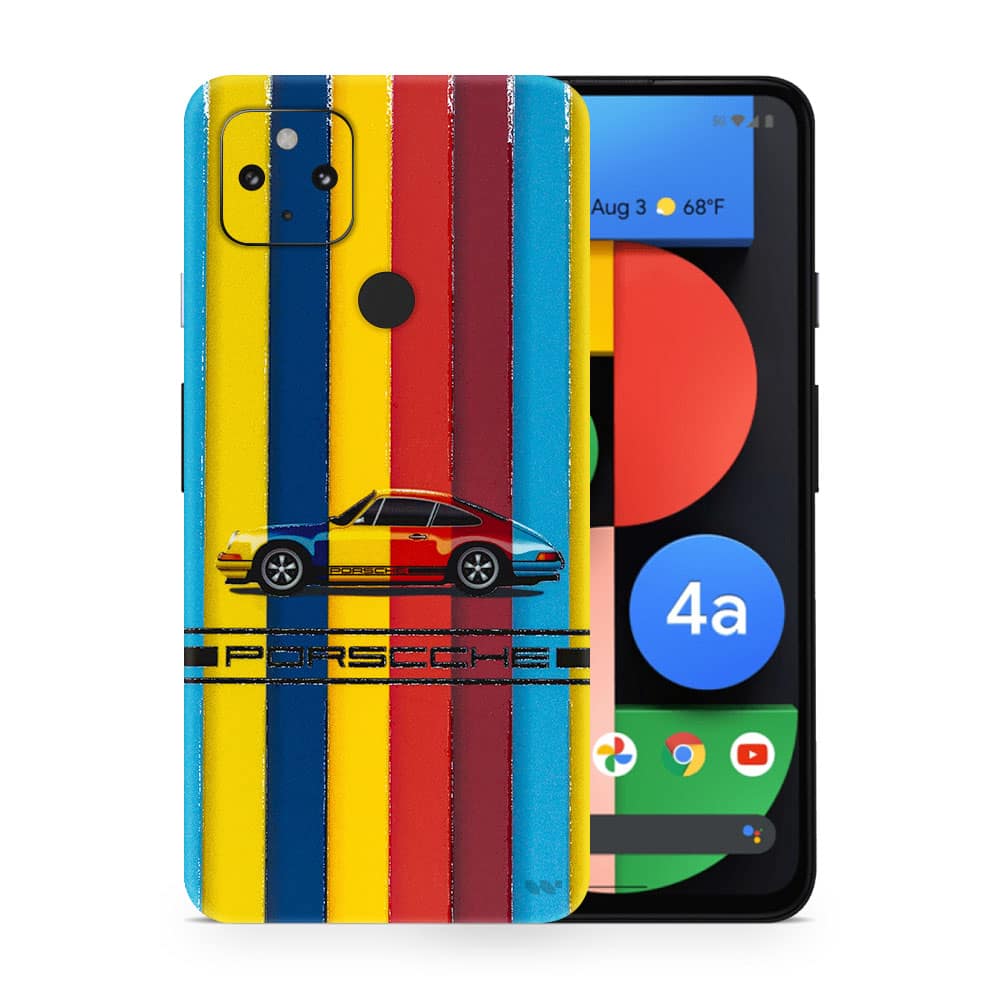 Pixel 4a 5g porsche multicolor 3d skin wrapitskin