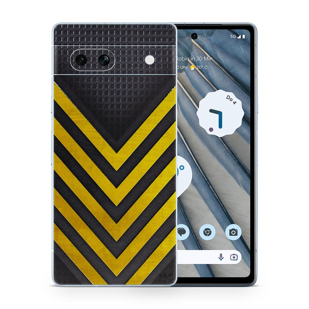 Pixel 7a arrows yellow 3d skin wrapitskin