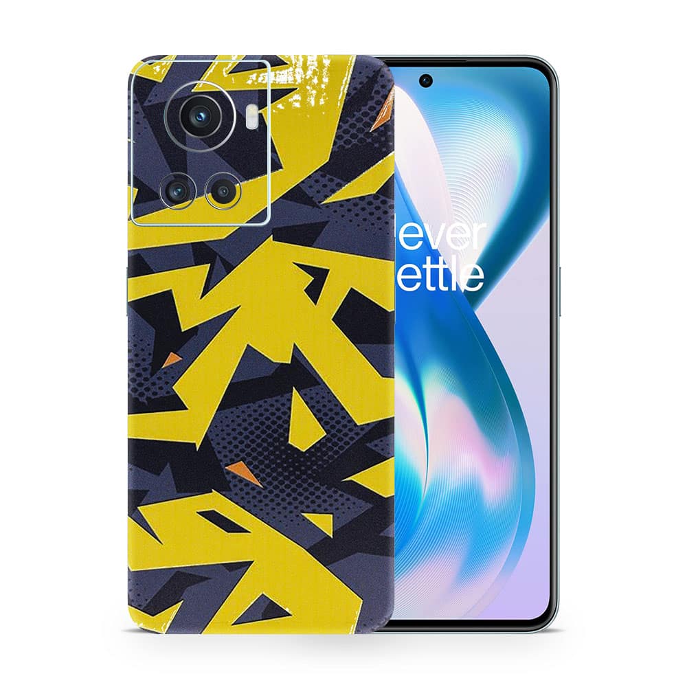Oneplus 10r abstract yellow 3d skin wrapitskin