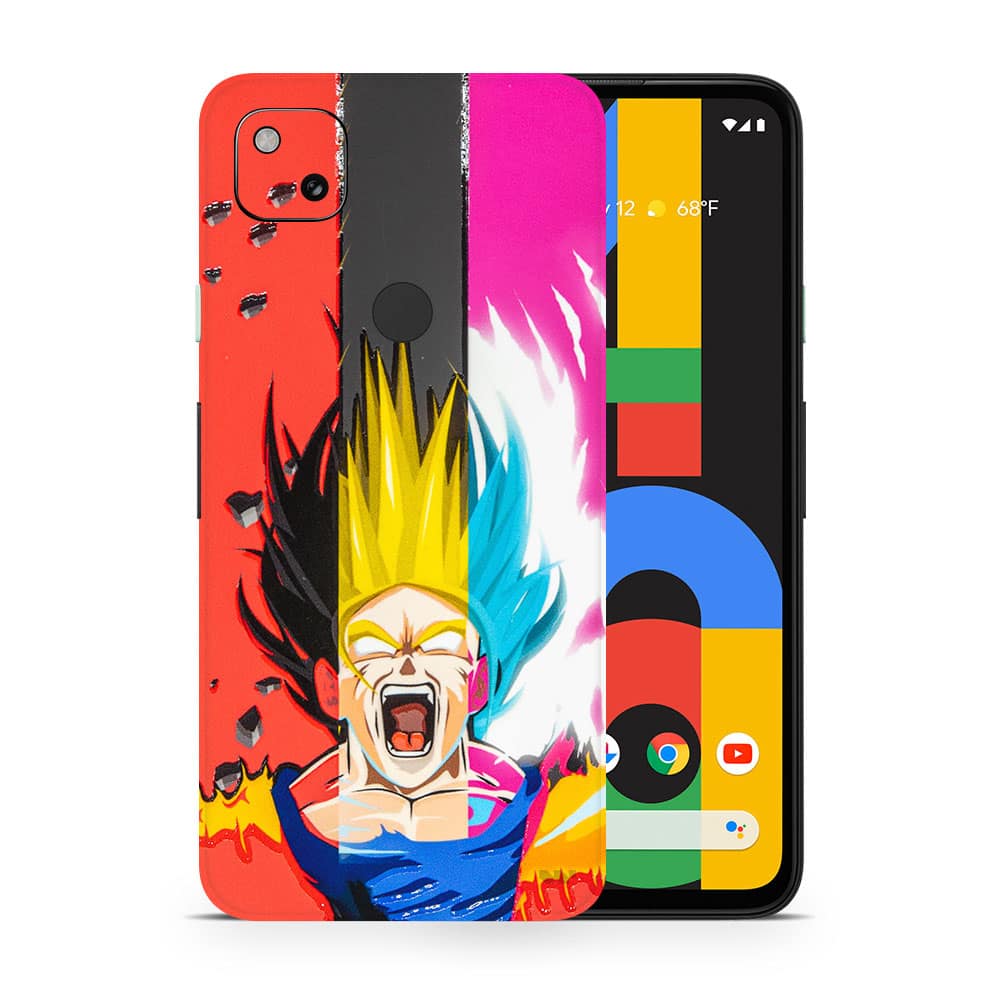 Pixel 4a angry goku 3d skin wrapitskin