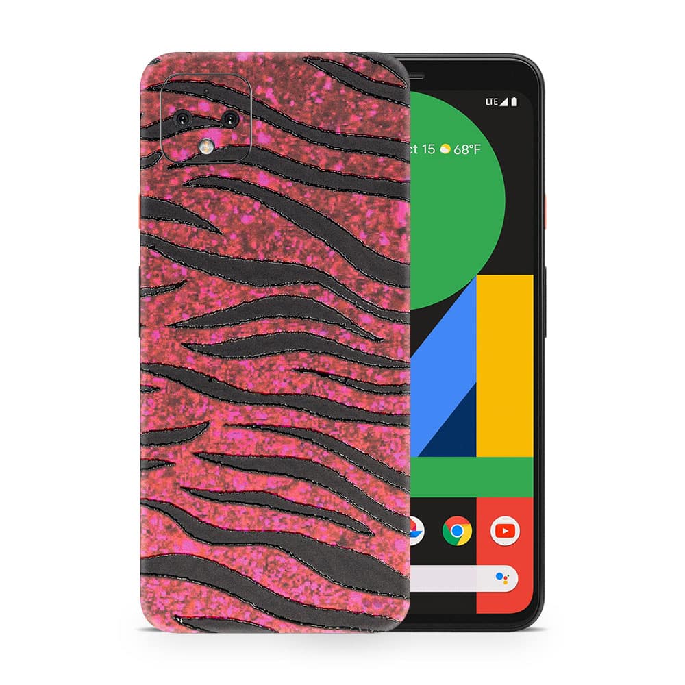 Pixel 4 red zebra 3d skin wrapitskin