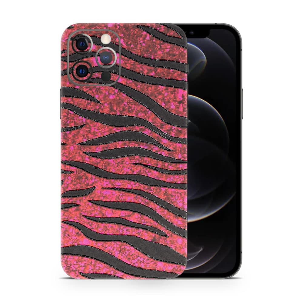 Iphone 12 pro red zebra 3d skin wrapitskin