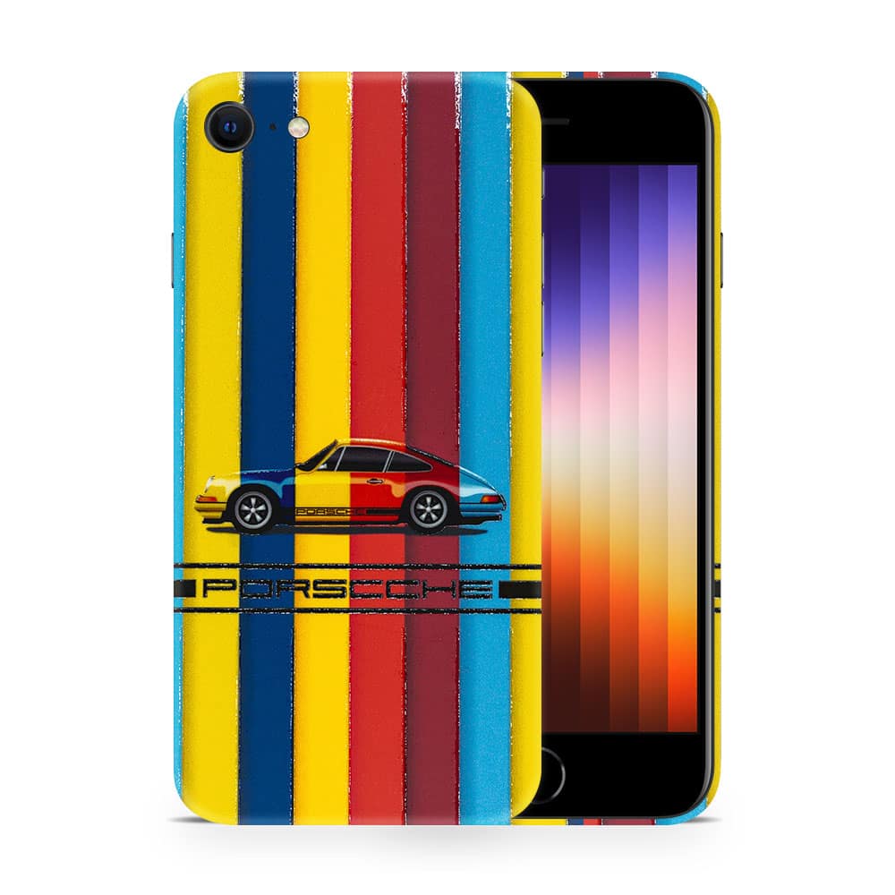 Iphone se 2022 porsche multicolor 3d skin wrapitskin