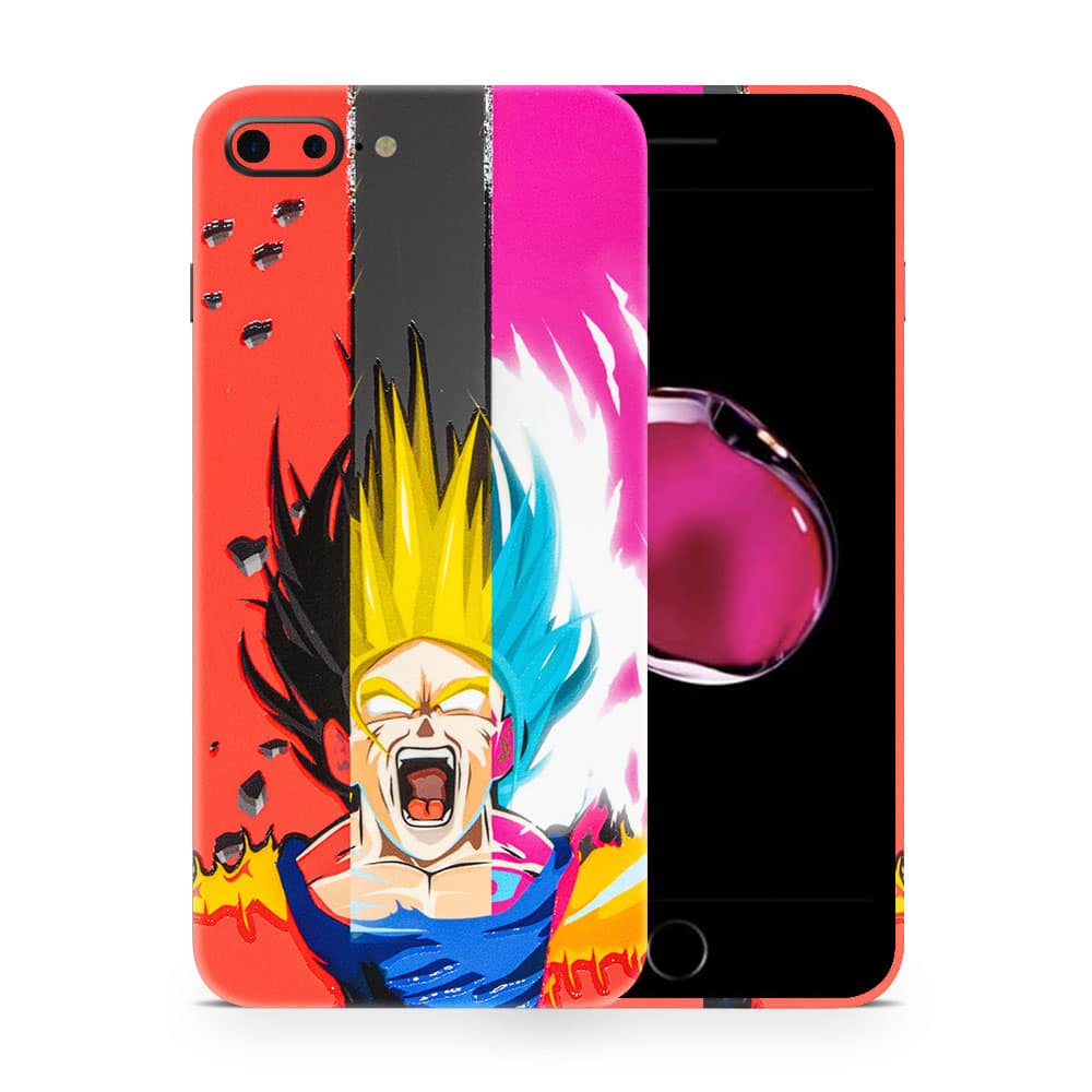 Iphone 7 plus angry goku 3d skin wrapitskin